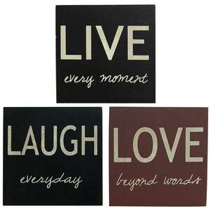 Square Sign - LIVE, LAUGH, LOVE
