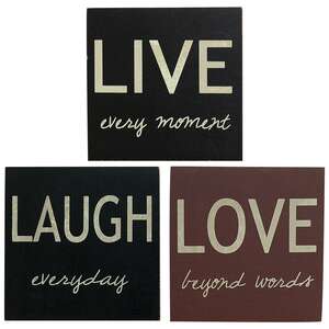 Square Sign - LIVE, LAUGH, LOVE #32345