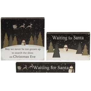 Waiting for Santa Blocks - 3 set