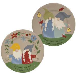 When We Have Each Other Gnome Plate, 2 Asstd.