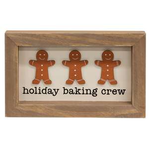 Holiday Baking Crew Gingerbread Men Framed Sign