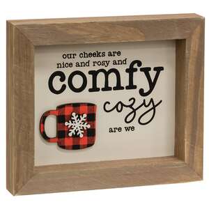 Comfy & Cozy Dimensional Framed Sign