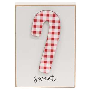 Sweet Plaid Candy Cane Block