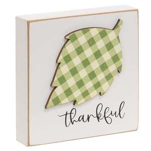 Thankful Plaid Leaf Block #36526