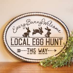 Local Egg Hunt Beaded Sign 60425