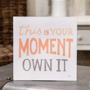 This Is Your Moment Own It Metal Sign;