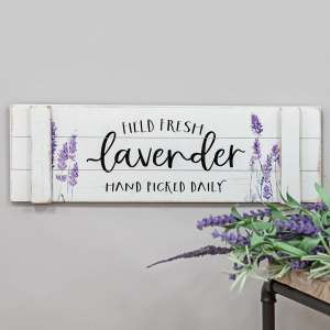 Field Fresh Lavender Hand Picked Wooden Sign 65208