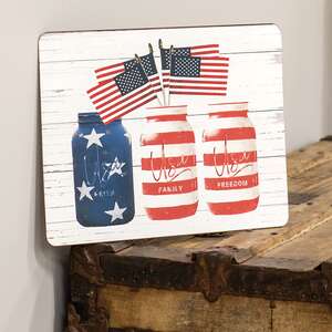 Canning Jar American Flag Rustic Metal Sign 65212;