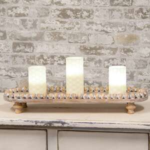 Beaded Edge Wooden Tray 65246;