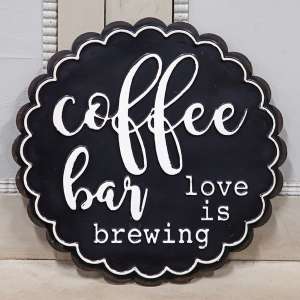 Coffee Bar Love Is Brewing Metal Sign 65248