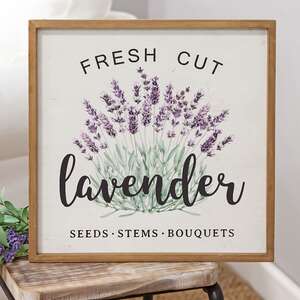 Fresh Cut Lavender Framed Sign 65258;