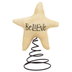 Stuffed Believe Star Tree Topper #91100