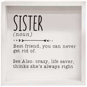 Sister Definition Framed Box Sign