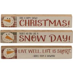 Snowman Advice Mini Stick, 3 Asstd. #36146