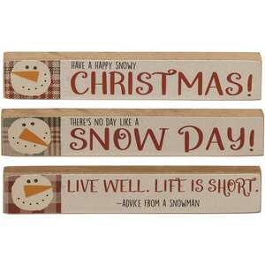 Snowman Advice Mini Stick, 3 Asstd.