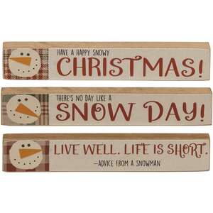 Snowman Advice Mini Stick, 3 Asstd. #36146