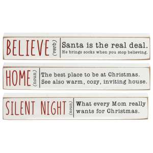 Home Believe Silent Night Mini Stick, 3 Asstd. #36155