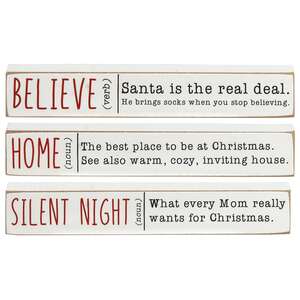 Home Believe Silent Night Mini Stick, 3 Asstd.