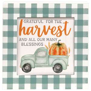 Grateful for the Harvest Box Sign