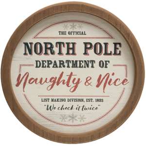 Department of Naughty & Nice Round Frame #36270