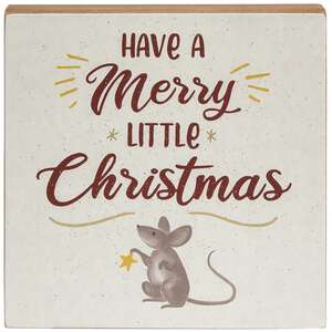 Have A Merry Little Christmas Mouse Box Sign