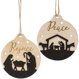 Rejoice Silhouette Bulb Ornament, 2 Asstd.