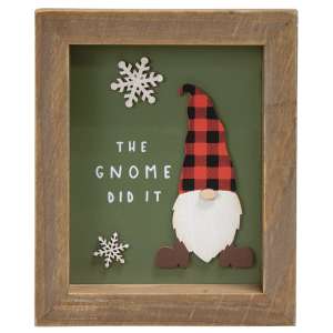 The Gnome Did It Framed Sign #36478