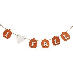 I Heart FALL Pumpkin & Heart Garland