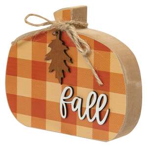 Buffalo Check Fall Chunky Pumpkin #36523