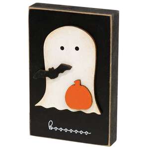 Boooo Pumpkin & Bat Ghost Block