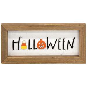Halloween Candy Corn & Jack Framed Sign