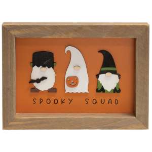 Spooky Squad Gnomes Framed Sign #36577