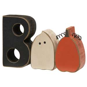 3/Set, "Boo" Ghost & Pumpkin Blocks