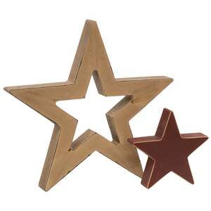 2/Set, Burgundy & Mustard Cutout Stars