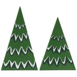 2/Set, Chunky Snowy Christmas Trees