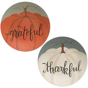 Thankful Pumpkin Plate, 2 Asstd.