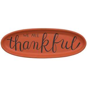 We Are Thankful Oval Tray #36732