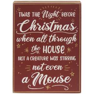 The Night Before Christmas Box Sign #36794