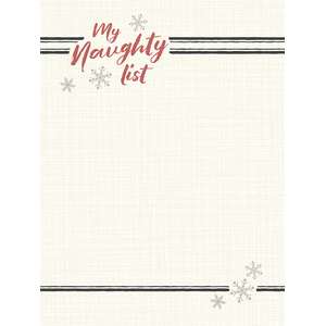 My Naughty List Notepad;