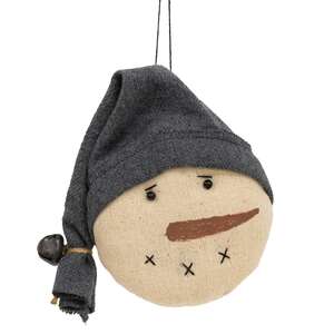 Gray Snowman Ornament