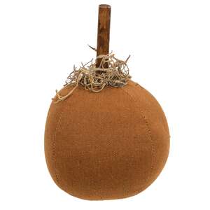 Primitive Mossy Burnt Orange Pumpkin, 5"