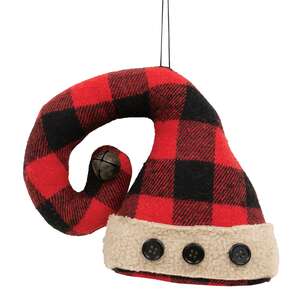 Buffalo Check Santa Hat Ornament #CS38476