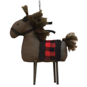 Buffalo Check Horse Ornament #CS38515