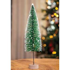 Snowy Bottle Brush Tree, 12" 18166;