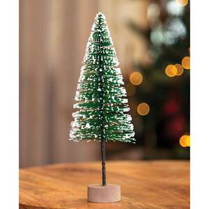 Snowy Bottle Brush Tree, 8" 18168;
