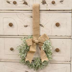 Ombre Boxwood Wreath w/Burlap Bow 18183;