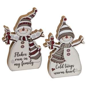 Flakes Run in My Family Chunky Snowman, 2 Asstd.