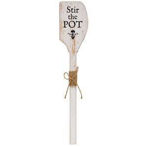 Stir the Pot Distressed Wooden Decorative Spatula