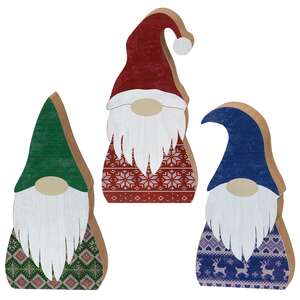 Christmas Sweater Gnome Chunky Sitter, 3 Asstd. #36241