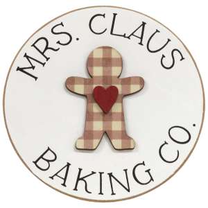 Mrs. Claus Baking Co. Circle Easel Sign #36417